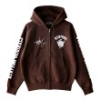画像1: 【NEWFUNK × DAM ONE】SOUL ZIP HOODIE (Chocolate) (1)