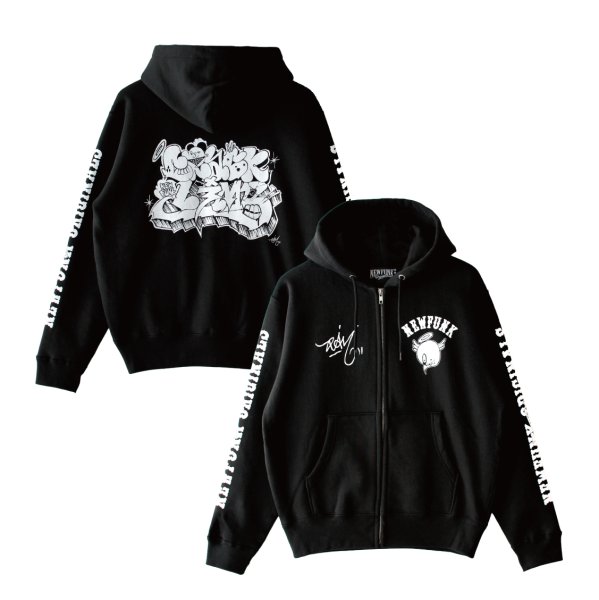 画像7: 【NEWFUNK × DAM ONE】SOUL ZIP HOODIE (Black) (7)