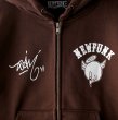 画像3: 【NEWFUNK × DAM ONE】SOUL ZIP HOODIE (Chocolate) (3)