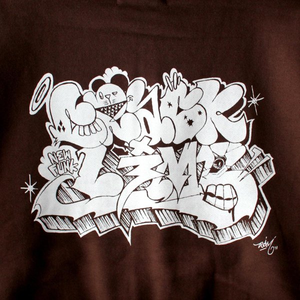 画像4: 【NEWFUNK × DAM ONE】SOUL ZIP HOODIE (Chocolate) (4)