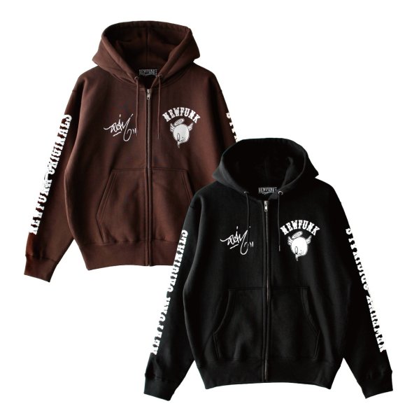画像8: 【NEWFUNK × DAM ONE】SOUL ZIP HOODIE (Chocolate) (8)