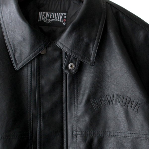 画像3: 【NEWFUNK】SPICY LEATHER JACKET (Black) (3)