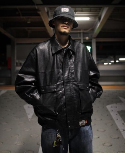 画像1: 【NEWFUNK】SPICY LEATHER JACKET (Black)