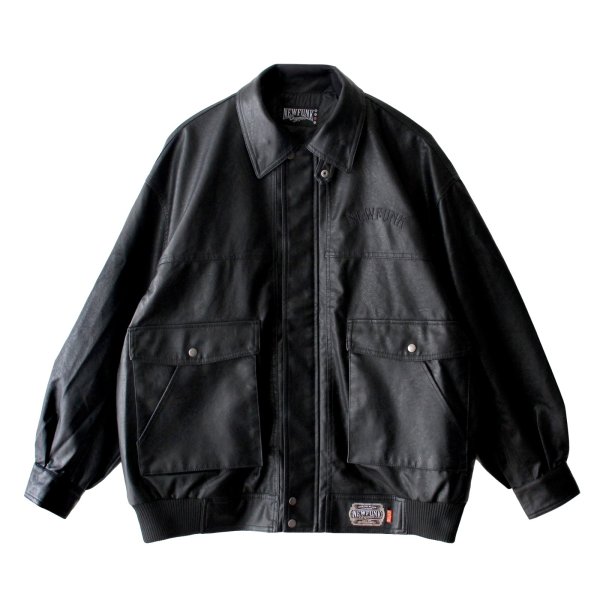 画像1: 【NEWFUNK】SPICY LEATHER JACKET (Black) (1)