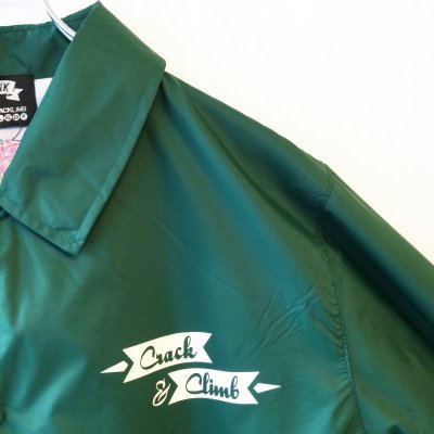 画像1: 【CRACKLIMB】KINGPIN NILON JACKET (D.GREEN)