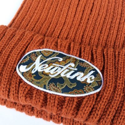 画像1: 【CRACKLIMB】'17 LOGO PAISLEY KNIT CAP (D.Orange)