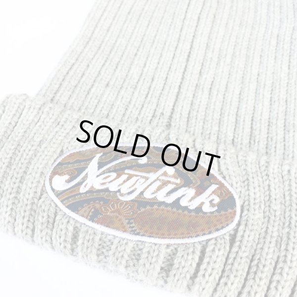 画像2: 【CRACKLIMB】'17 LOGO PAISLEY KNIT CAP (Gray) (2)