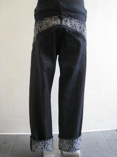 画像3: 【CRACKLIMB】 PAISLEY DENIM PANTS