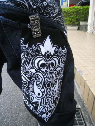 画像1: 【CRACKLIMB】 PAISLEY BANDANA