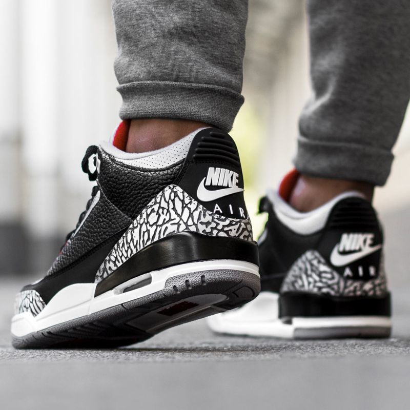 Jordan 3 Black cement bt 10.5c/16.5cm