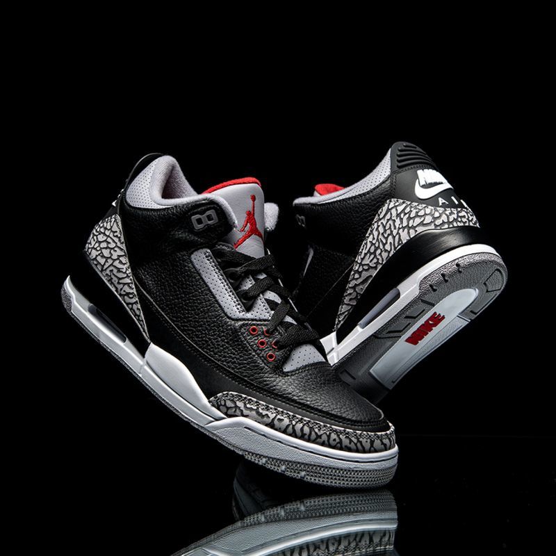 Jordan 3 Black cement bt 10.5c/16.5cm